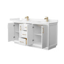 Strada 66" Free Standing Double Basin Vanity Set with Cabinet and Cultured Marble Vanity Top - image 18