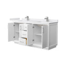 Strada 66" Free Standing Double Basin Vanity Set with Cabinet and Cultured Marble Vanity Top - image 19