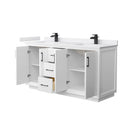 Strada 66" Free Standing Double Basin Vanity Set with Cabinet and Cultured Marble Vanity Top - image 20
