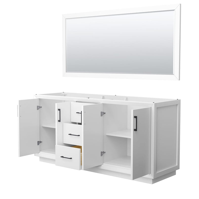 Strada 71" Double Free Standing Vanity Cabinet - Less Vanity Top - image 15