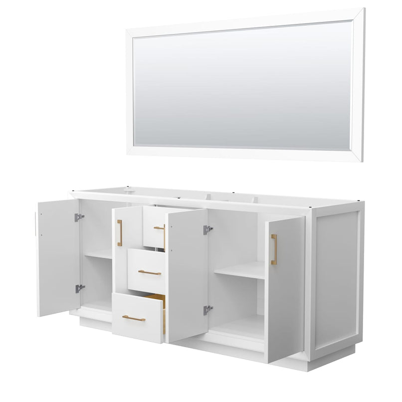 Strada 71" Double Free Standing Vanity Cabinet - Less Vanity Top - image 16