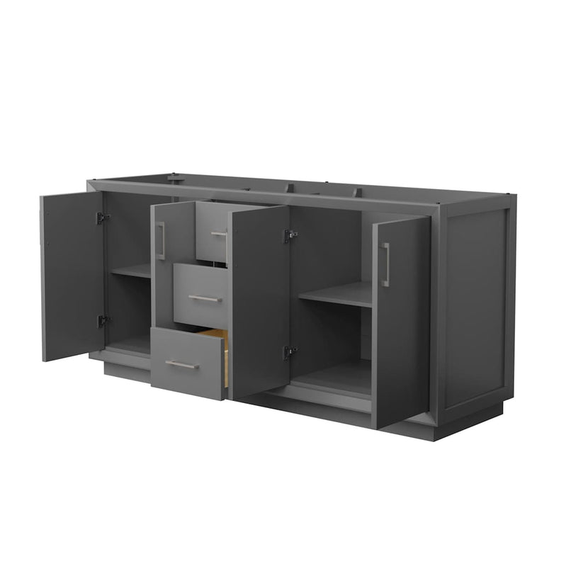 Strada 71" Double Free Standing Vanity Cabinet Only - Less Vanity Top - image 2