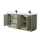 Strada 72" Free Standing Double Basin Vanity Set with Cabinet and Quartz Vanity Top - image 20