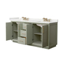 Strada 72" Free Standing Double Basin Vanity Set with Cabinet and Quartz Vanity Top - image 21