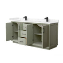 Strada 72" Free Standing Double Basin Vanity Set with Cabinet and Cultured Marble Vanity Top - image 12