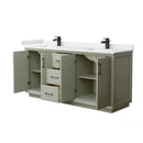 Strada 72" Free Standing Double Basin Vanity Set with Cabinet and Cultured Marble Vanity Top - image 15