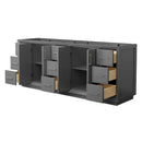 Strada 83" Double Free Standing Vanity Cabinet Only - Less Vanity Top - image 2