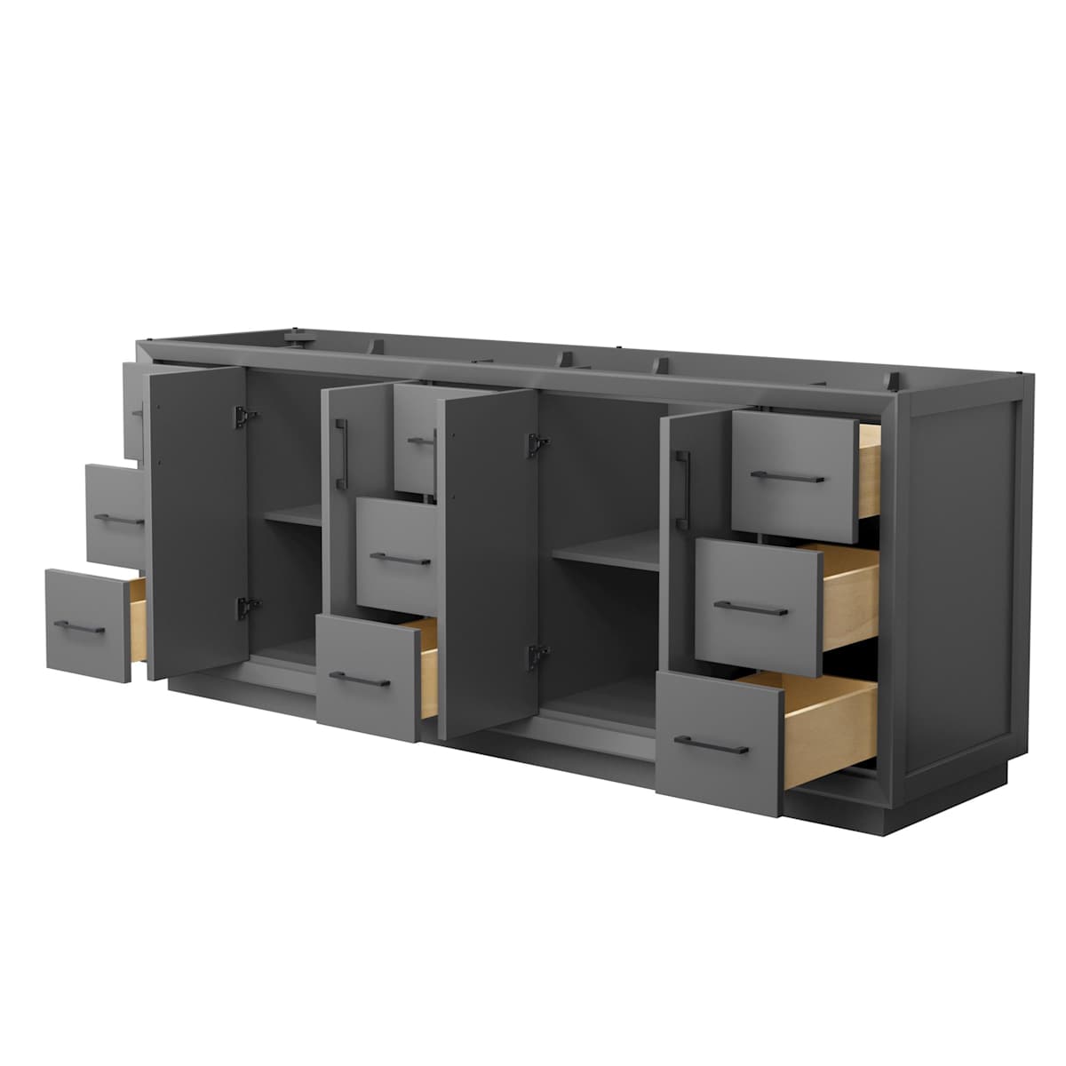 Strada 83" Double Free Standing Vanity Cabinet Only - Less Vanity Top