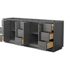 Strada 83" Double Free Standing Vanity Cabinet Only - Less Vanity Top - image 7