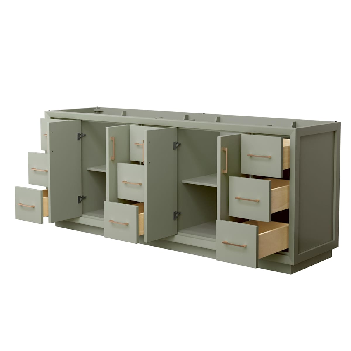 Strada 83" Double Free Standing Vanity Cabinet Only - Less Vanity Top