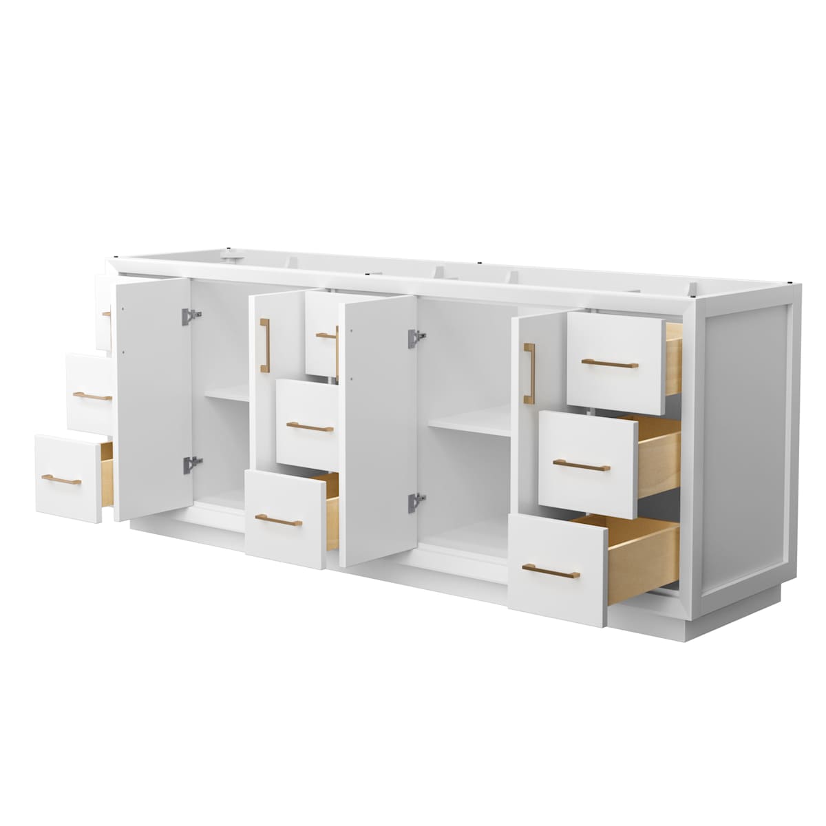 Strada 83" Double Free Standing Vanity Cabinet Only - Less Vanity Top - image 13