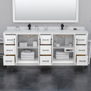Strada 84" Free Standing Double Basin Vanity Set with Cabinet and Cultured Marble Vanity Top - image 3