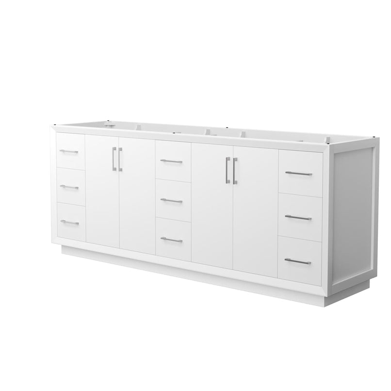 Strada 83" Double Free Standing Vanity Cabinet Only - Less Vanity Top - image 1