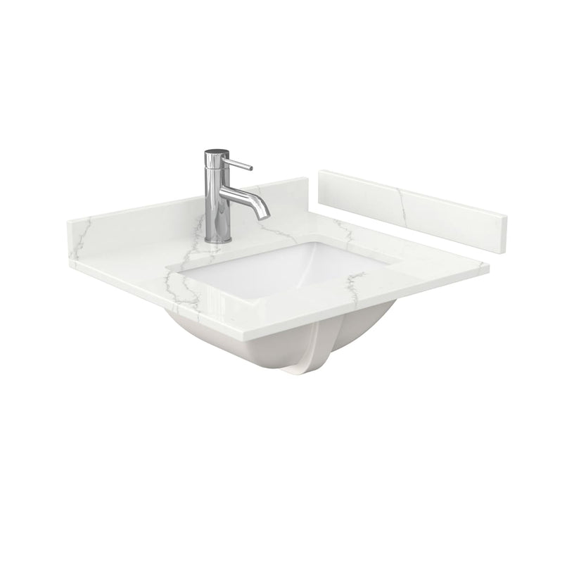 Beckett 24" Free Standing Single Basin Vanity Set with Cabinet and Quartz Vanity Top - image 3
