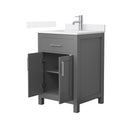 Beckett 24" Free Standing Single Basin Vanity Set with Cabinet and Quartz Vanity Top - image 14