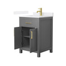Beckett 24" Free Standing Single Basin Vanity Set with Cabinet and Quartz Vanity Top - image 16