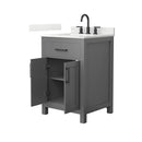 Beckett 24" Free Standing Single Basin Vanity Set with Cabinet and Quartz Vanity Top - image 2