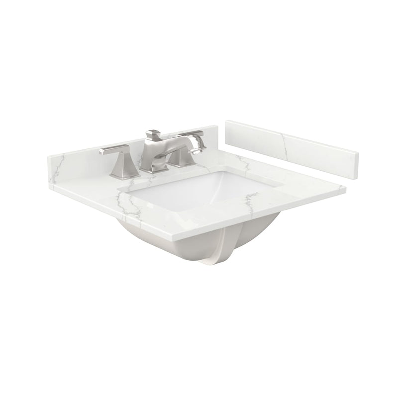 Beckett 24" Free Standing Single Basin Vanity Set with Cabinet and Quartz Vanity Top - image 3
