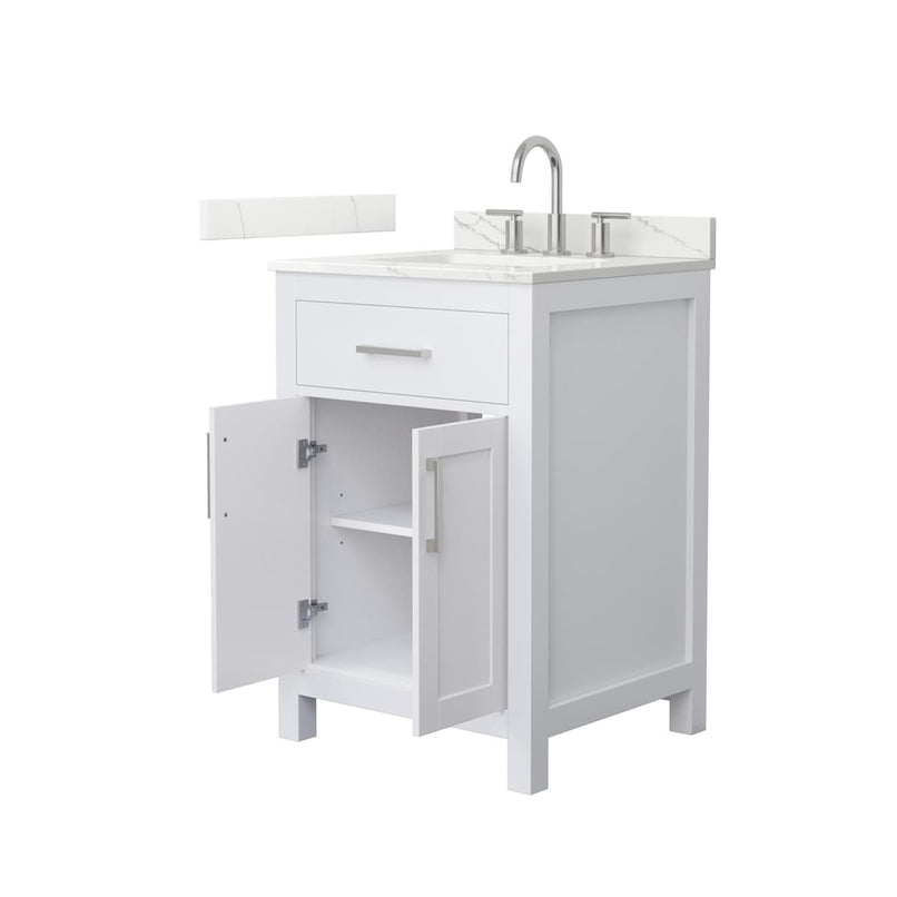 Beckett 24" Free Standing Single Basin Vanity Set with Cabinet and Quartz Vanity Top - image 9