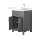 Beckett 24" Free Standing Single Basin Vanity Set with Cabinet and Quartz Vanity Top - image 14