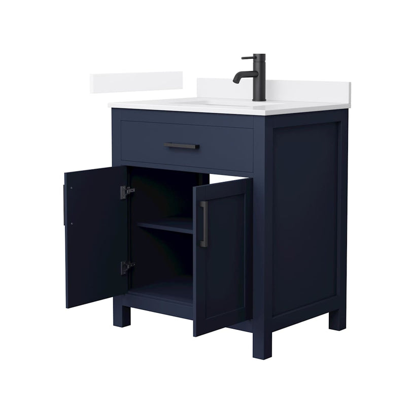 Beckett 30" Free Standing Single Basin Vanity Set with Cabinet and Quartz Vanity Top - image 6