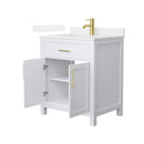 Beckett 30" Free Standing Single Basin Vanity Set with Cabinet and Quartz Vanity Top - image 10