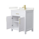 Beckett 30" Free Standing Single Basin Vanity Set with Cabinet and Quartz Vanity Top - image 11