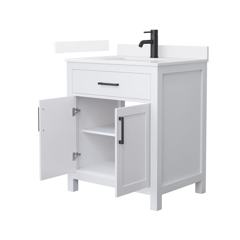 Beckett 30" Free Standing Single Basin Vanity Set with Cabinet and Quartz Vanity Top - image 12