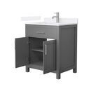 Beckett 30" Free Standing Single Basin Vanity Set with Cabinet and Quartz Vanity Top - image 14