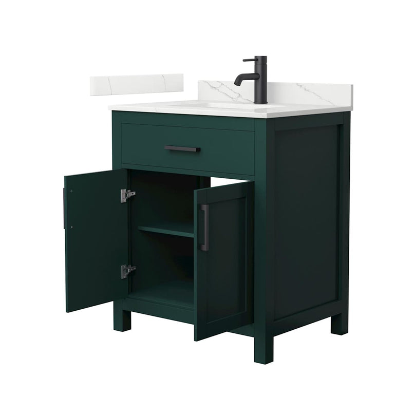 Beckett 30" Free Standing Single Basin Vanity Set with Cabinet and Quartz Vanity Top - image 17