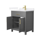 Beckett 30" Free Standing Single Basin Vanity Set with Cabinet and Quartz Vanity Top - image 18