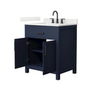 Beckett 30" Free Standing Single Basin Vanity Set with Cabinet and Quartz Vanity Top - image 2