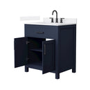 Beckett 30" Free Standing Single Basin Vanity Set with Cabinet and Quartz Vanity Top - image 6