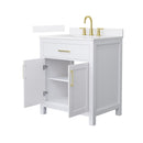 Beckett 30" Free Standing Single Basin Vanity Set with Cabinet and Quartz Vanity Top - image 10