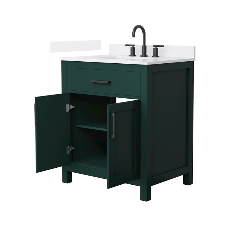 Beckett 30" Free Standing Single Basin Vanity Set with Cabinet and Quartz Vanity Top - image 16