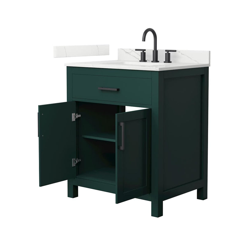 Beckett 30" Free Standing Single Basin Vanity Set with Cabinet and Quartz Vanity Top - image 17