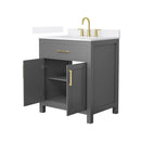 Beckett 30" Free Standing Single Basin Vanity Set with Cabinet and Quartz Vanity Top - image 18
