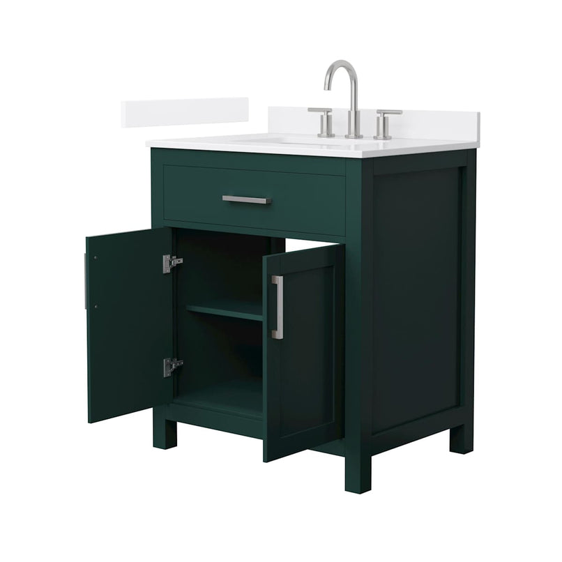 Beckett 30" Free Standing Single Basin Vanity Set with Cabinet and Quartz Vanity Top - image 20