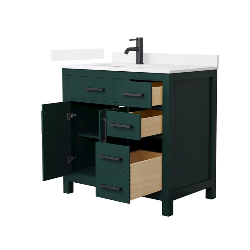 Beckett 36" Free Standing Single Basin Vanity Set with Cabinet and Quartz Vanity Top - image 16