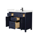 Beckett 42" Free Standing Single Basin Vanity Set with Cabinet and Quartz Vanity Top - image 2