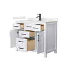 Beckett 42" Free Standing Single Basin Vanity Set with Cabinet and Quartz Vanity Top - image 13