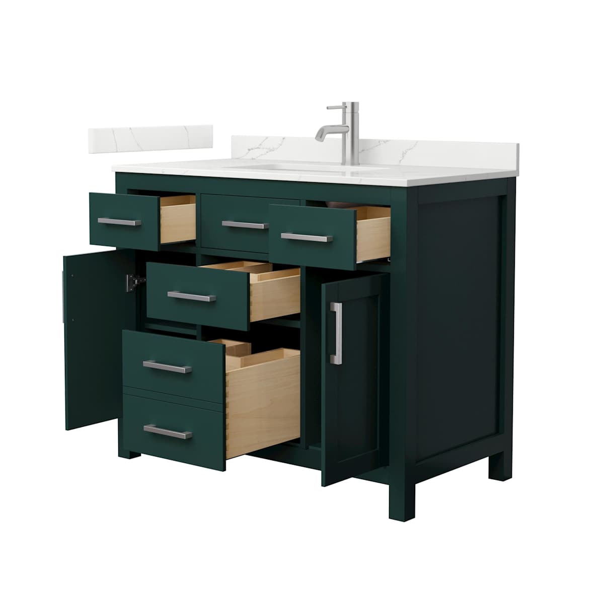 Beckett 42" Free Standing Single Basin Vanity Set with Cabinet and Quartz Vanity Top - image 21