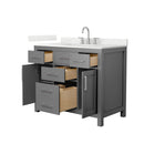 Beckett 42" Free Standing Single Basin Vanity Set with Cabinet and Quartz Vanity Top - image 15