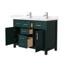 Beckett 48" Free Standing Double Basin Vanity Set with Cabinet and Quartz Vanity Top - image 20