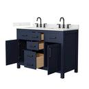 Beckett 48" Free Standing Double Basin Vanity Set with Cabinet and Quartz Vanity Top - image 2