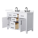 Beckett 48" Free Standing Double Basin Vanity Set with Cabinet and Quartz Vanity Top - image 11