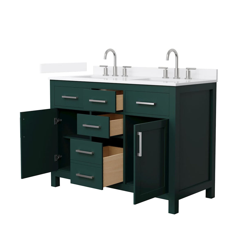 Beckett 48" Free Standing Double Basin Vanity Set with Cabinet and Quartz Vanity Top - image 19