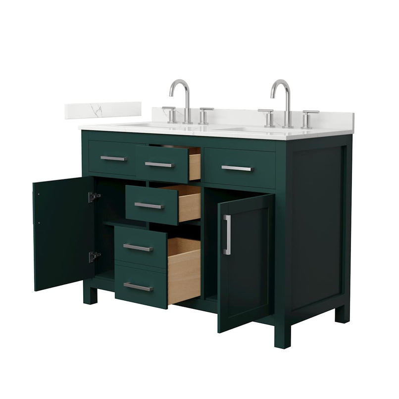 Beckett 48" Free Standing Double Basin Vanity Set with Cabinet and Quartz Vanity Top - image 20