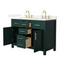 Beckett 48" Free Standing Double Basin Vanity Set with Cabinet and Quartz Vanity Top - image 21