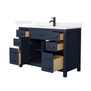 Beckett 48" Free Standing Single Basin Vanity Set with Cabinet and Quartz Vanity Top - image 6